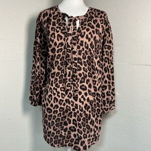 New Torrid Cheetah Print 3/4 Sleeve Blouse Size 3X NWT